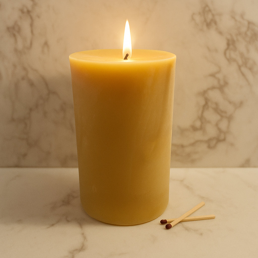 Recycled Wax Pillar Candle - 5"